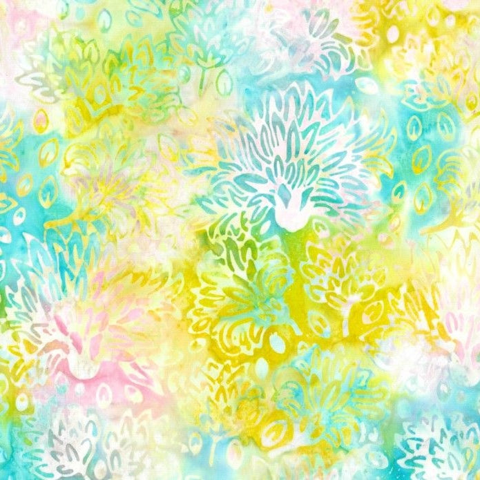 Batik Quilt Backing 1851 - Chrysanthemum Yellow