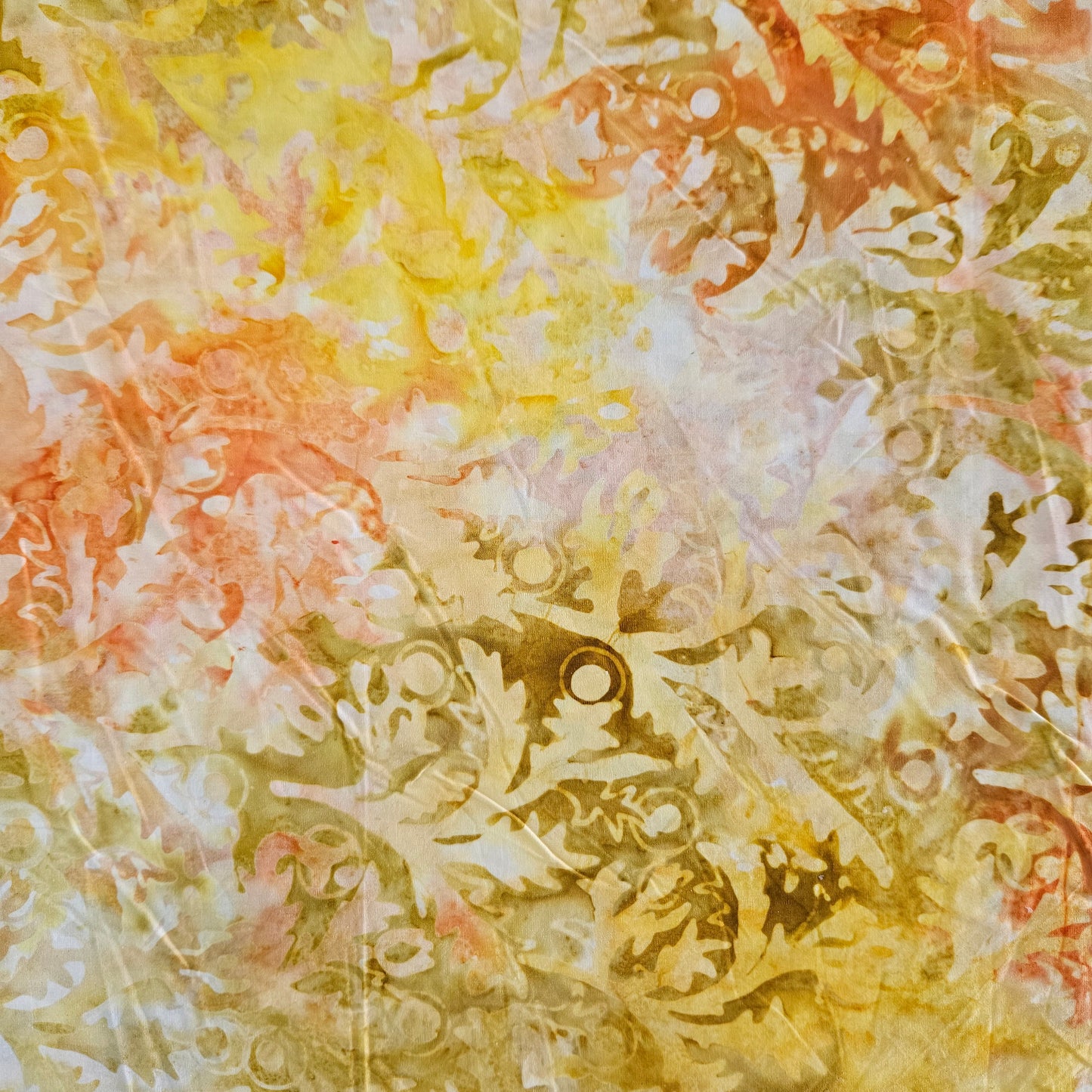 Batik Quilt Backing 1967 - Fern Yellow