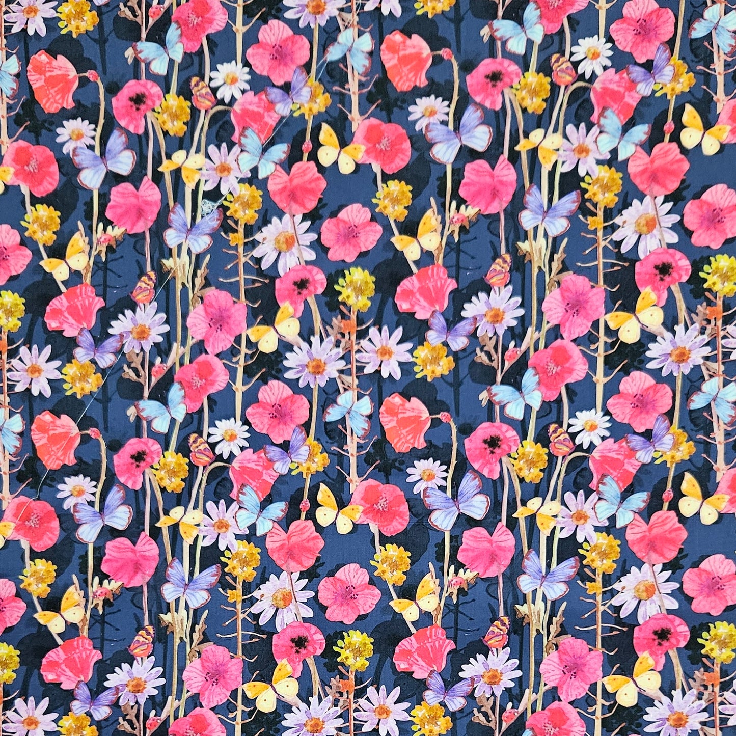COTTON SATEEN - Butterflies and Florals