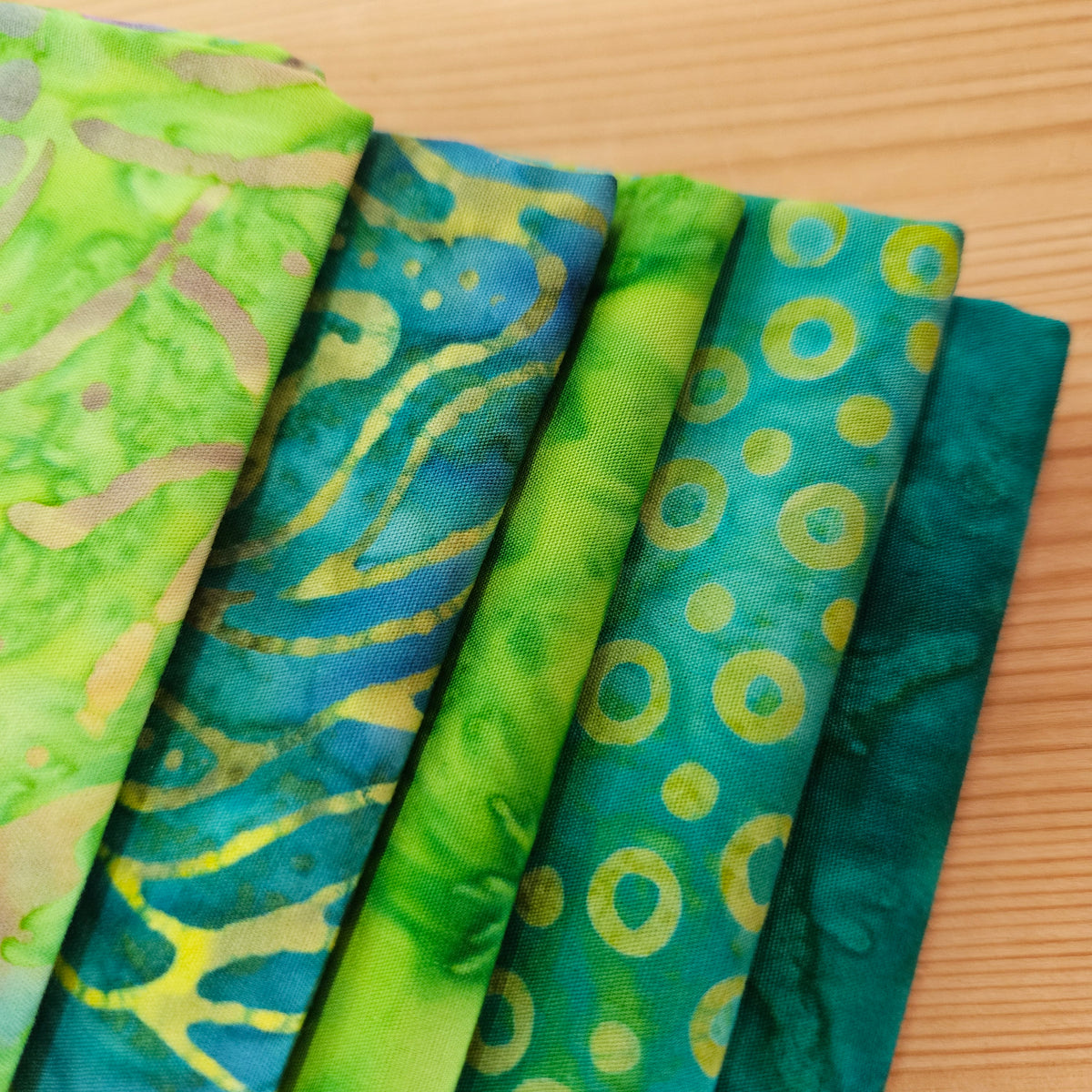 Remnant Craft Fabrics - Green Batik