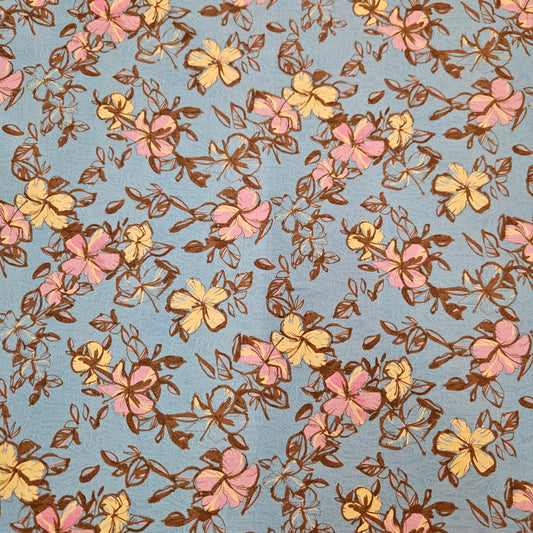 Jacquard - Florals on Blue