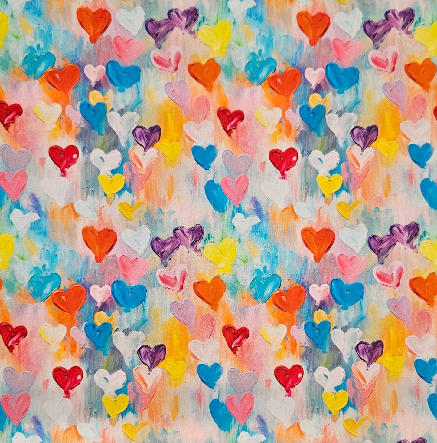 Painted Hearts on Multi