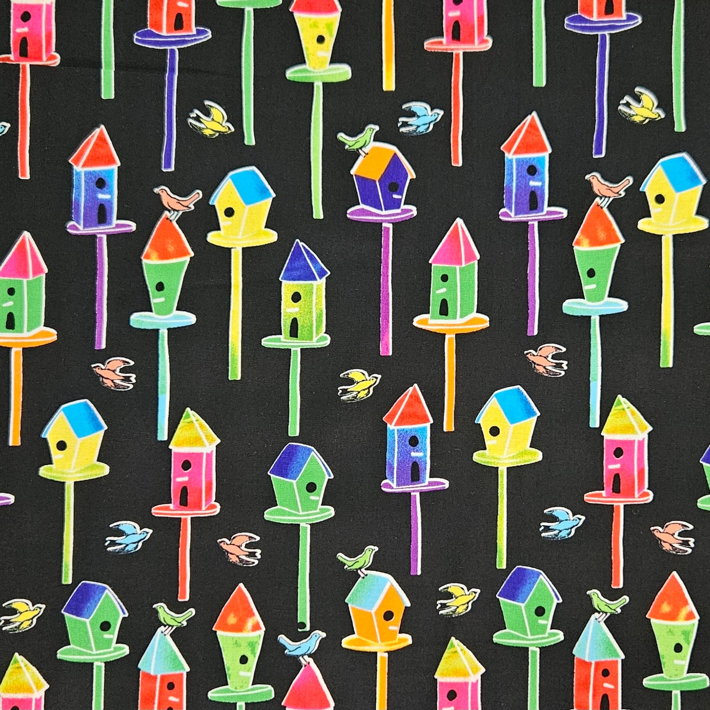 Bright Multicoloured Birdhouses