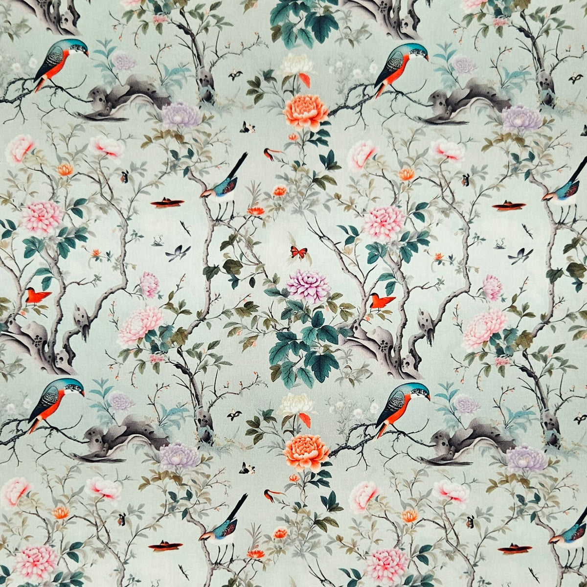 Chinoiserie - Tocororo Birds and Flowers 7827