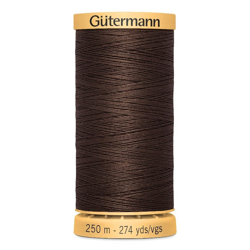 Gutermann 250m Cotton Thread - Col.1912 - Brown