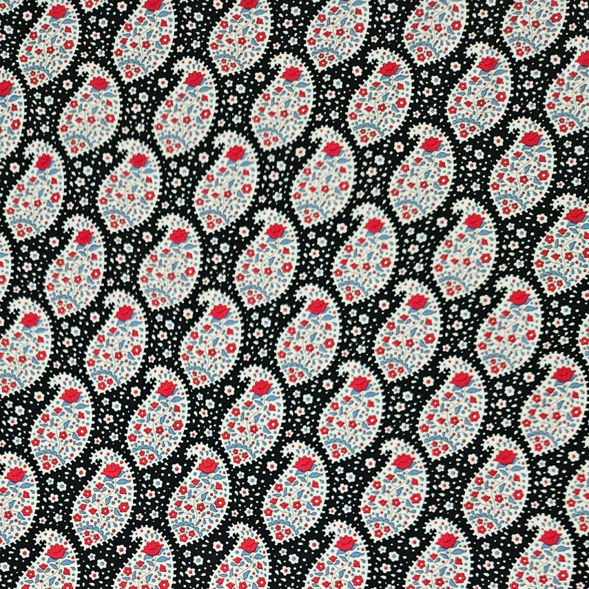 Floral Paisley on Black