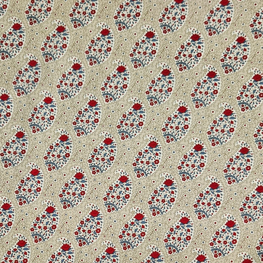 Floral Paisley on Taupe