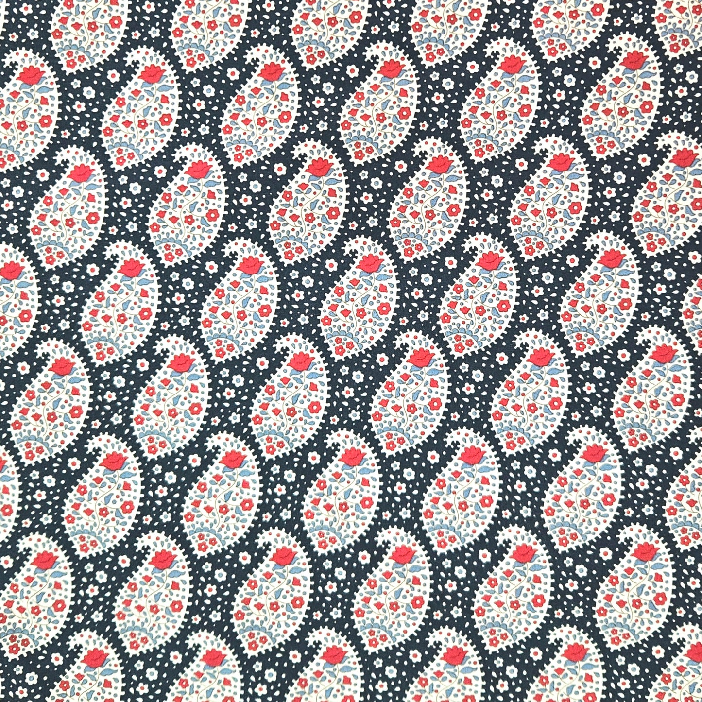 Floral Paisley on Navy
