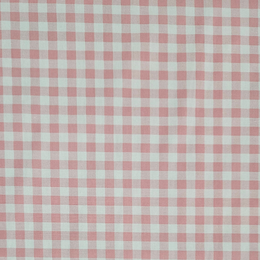 Gingham 10mm Peach Pink