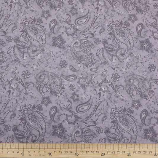 Paisley Grunge - Grey