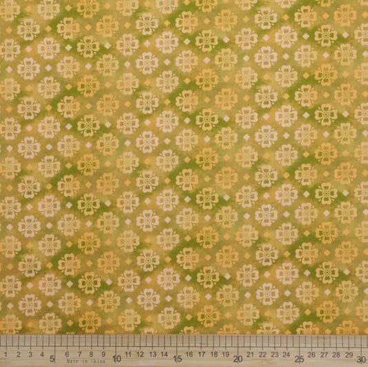 Japanese - Floral Tiles Green