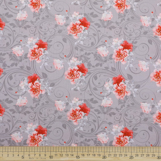 Vintage - Roses on Grey