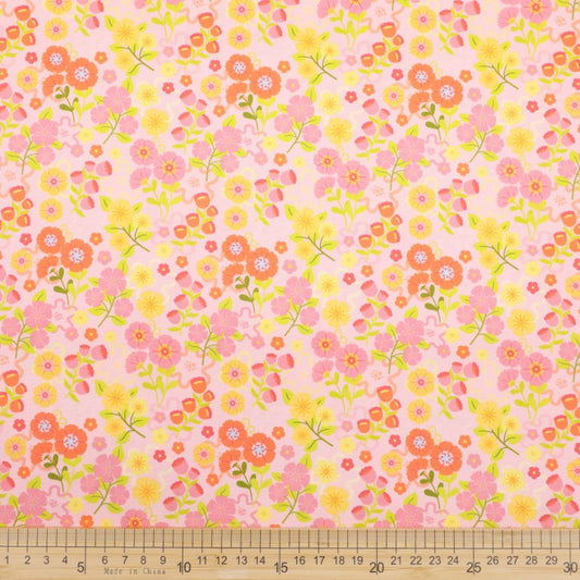 Picnic in the Park - Picking Flowers on Light Pink
