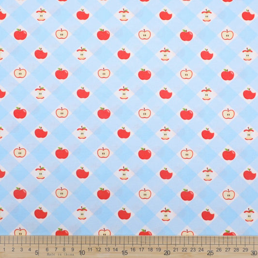 Apple Gingham - Blue