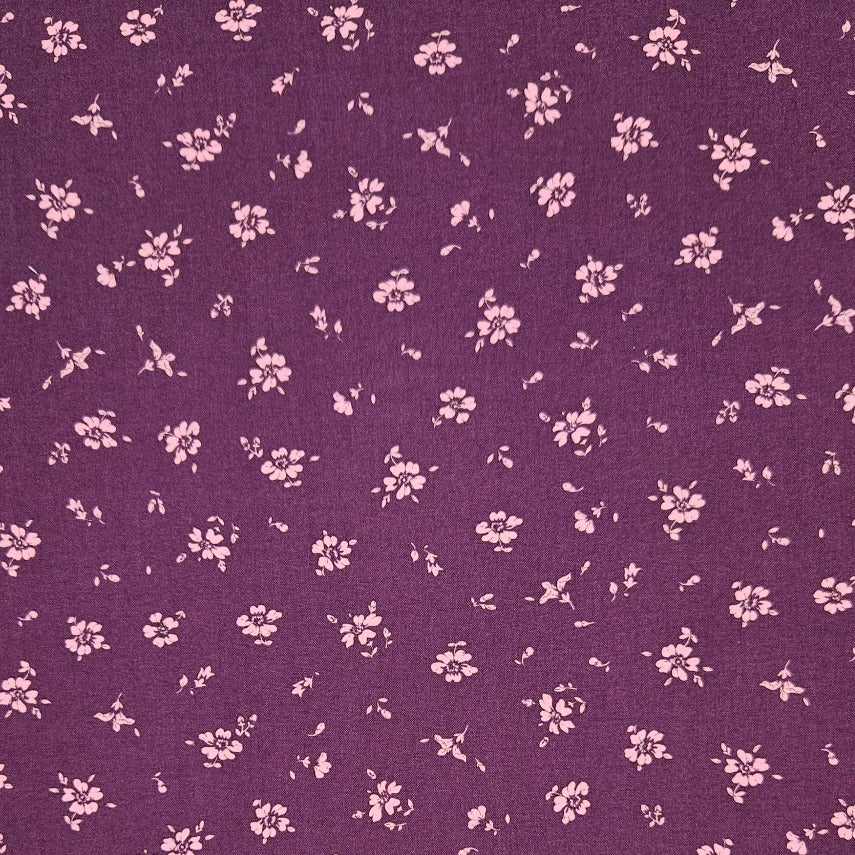 Liberty - Flower Show Midnight Garden Collection - Field Rose C Plum
