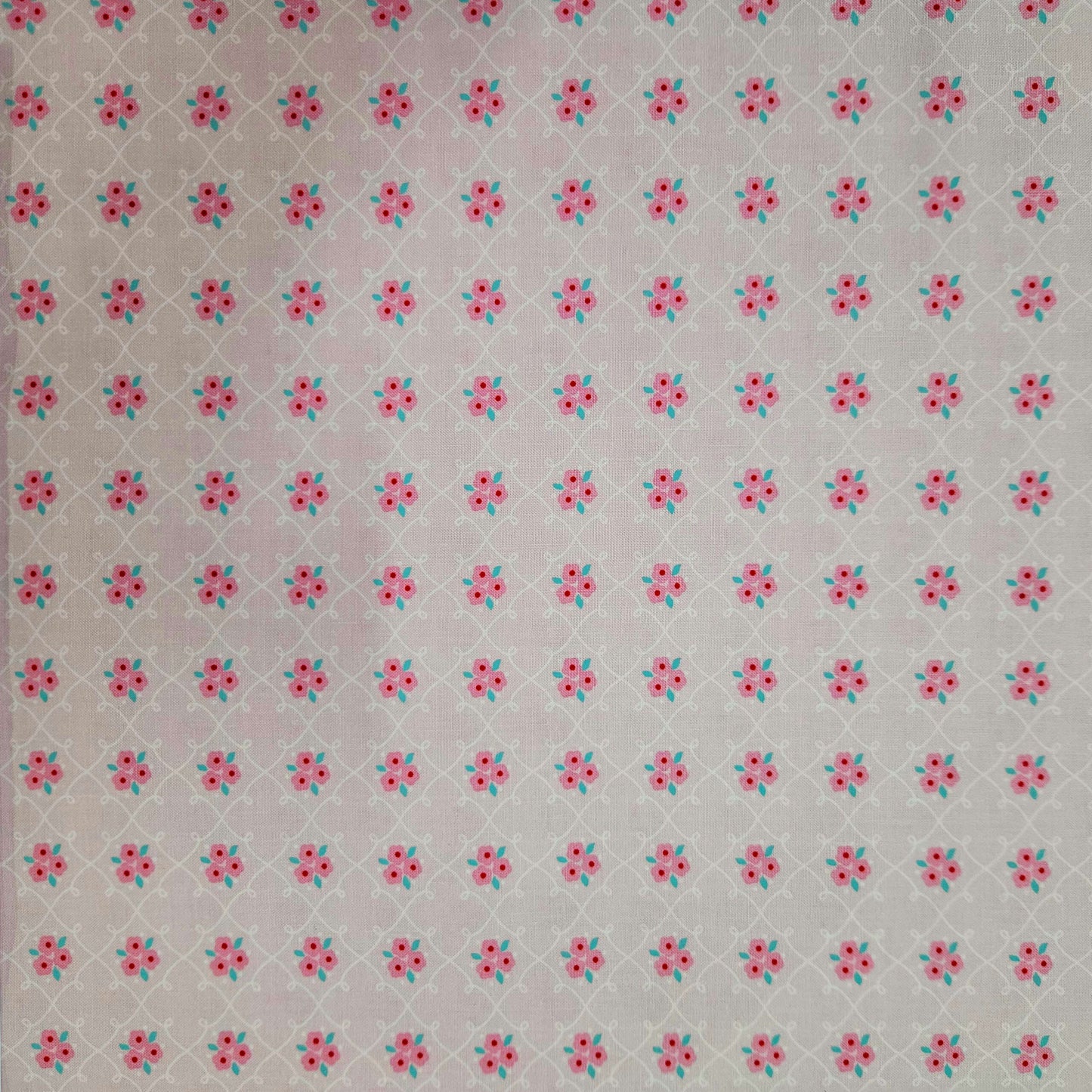 Market Day - Floral Diamond on Pink
