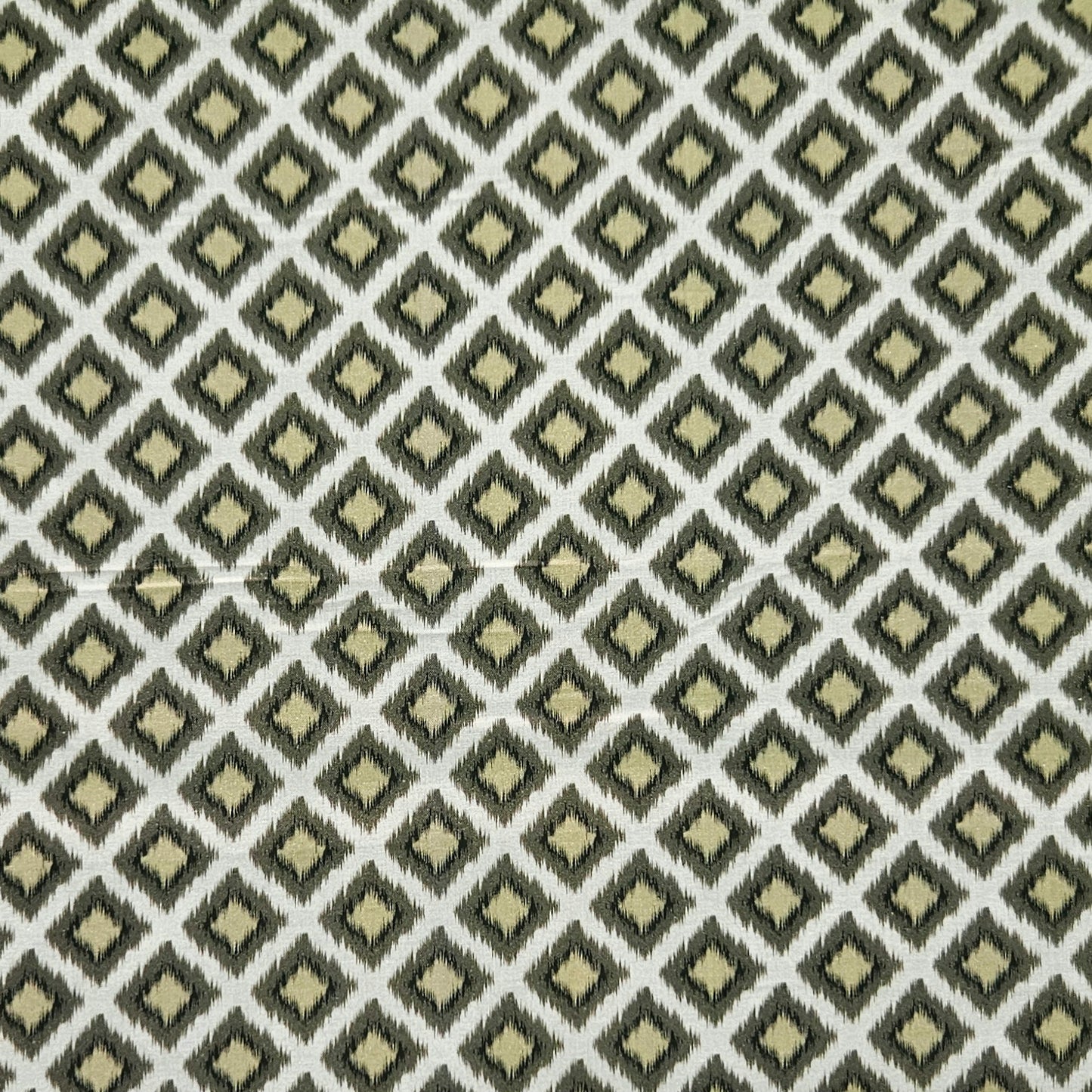 Mini Ikats - Fuzzy Green Diamonds