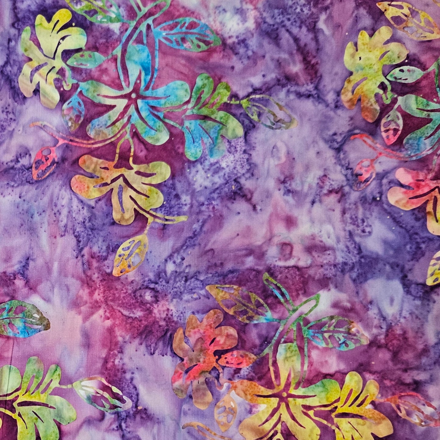 Batik - Lilies on Purple
