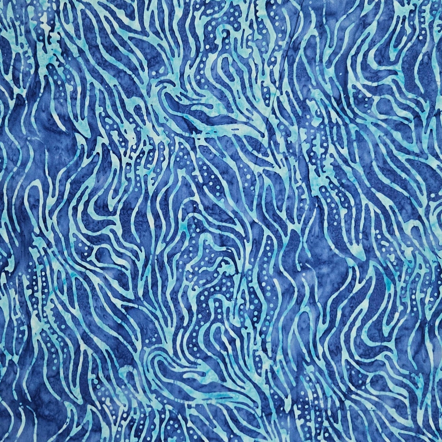Batik - Coral on Blue