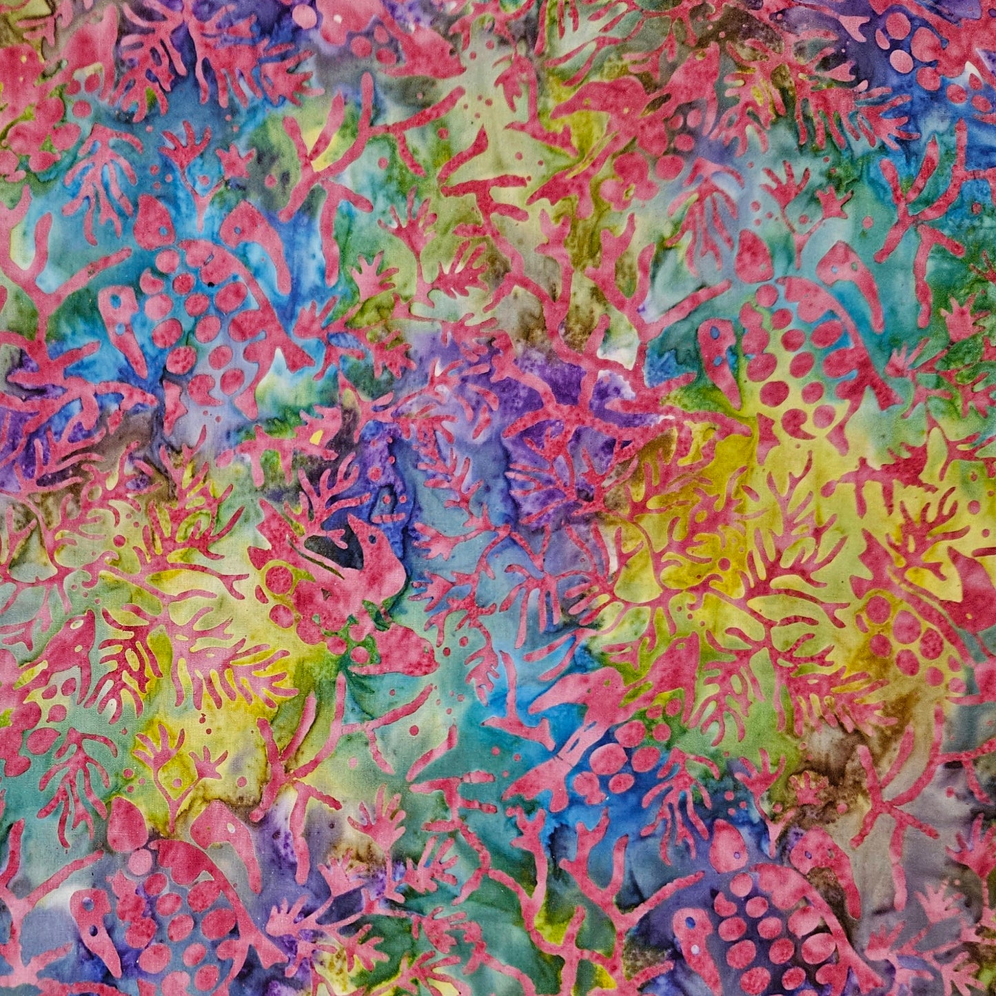 Batik - Turtles and Coral on Rainbow