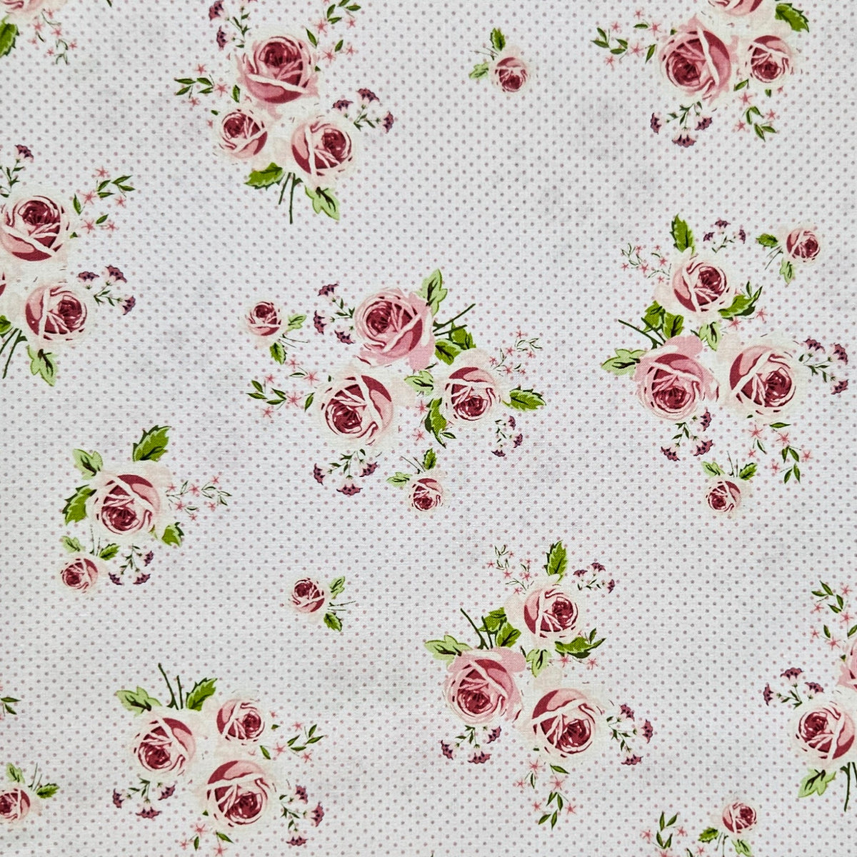 Summer Loft - Roses Pink on White