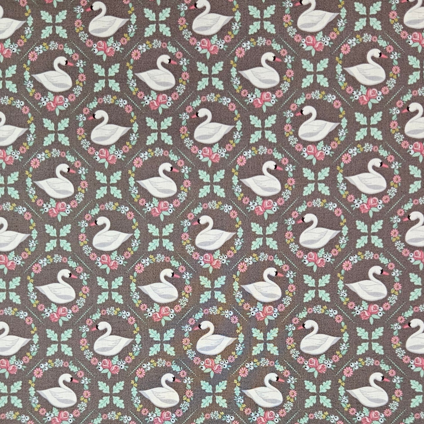 Swan Serenade - Swans on Brown