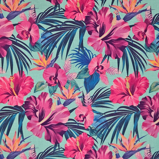 Swiss Cotton - Blue and Purple Floral