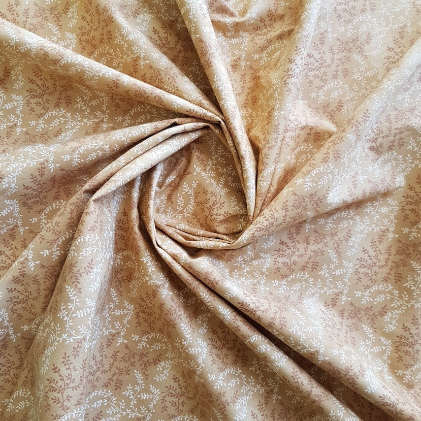 Quilt Backing - Vine - Gold