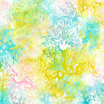 compare product Batik Quilt Backing 1851 - Chrysanthemum Yellow