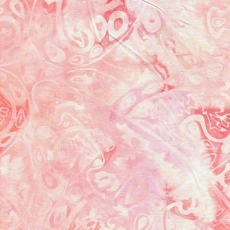 Batik Quilt Backing 1953 - Foliage Swirl Pink