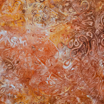 compare product Batik Quilt Backing 1959 - Foliage Swirl Burnt Orange