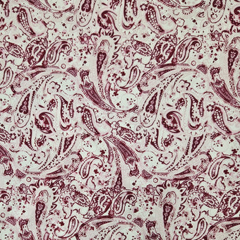 compare product Faded Paisley - Burgundy on Off White