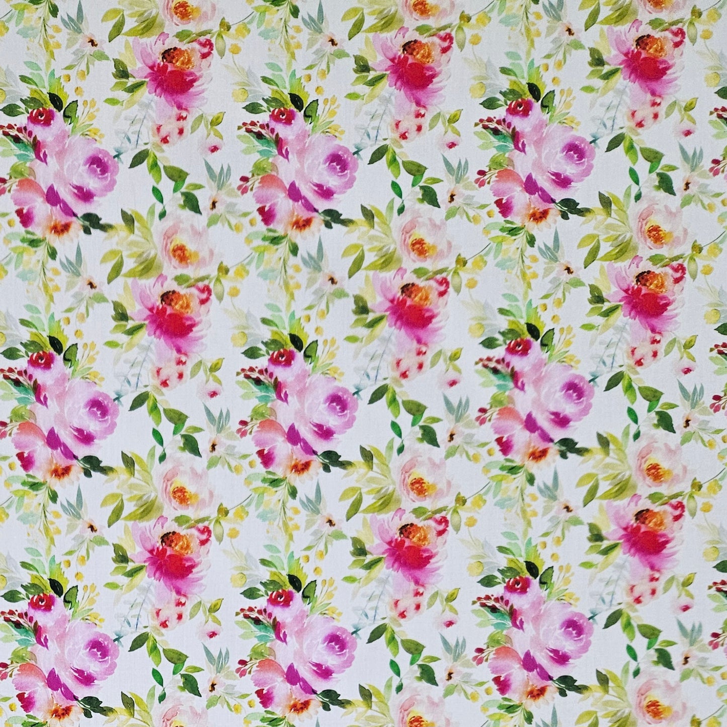 COTTON SATEEN - Spring Florals Pink