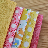 Remnant Craft Fabrics - Pink and Yellow Liberty