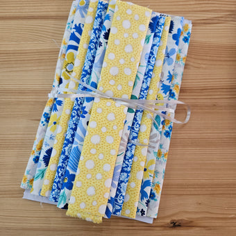 compare product Remnant Craft Fabrics - Blue and Yellow Liberty