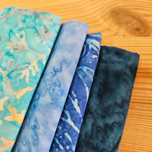 Remnant Craft Fabrics - Blue Batik