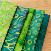 Remnant Craft Fabrics - Green Batik