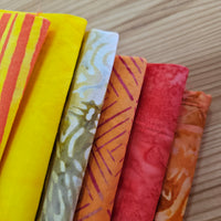Remnant Craft Fabrics - Orange Sunset Batik