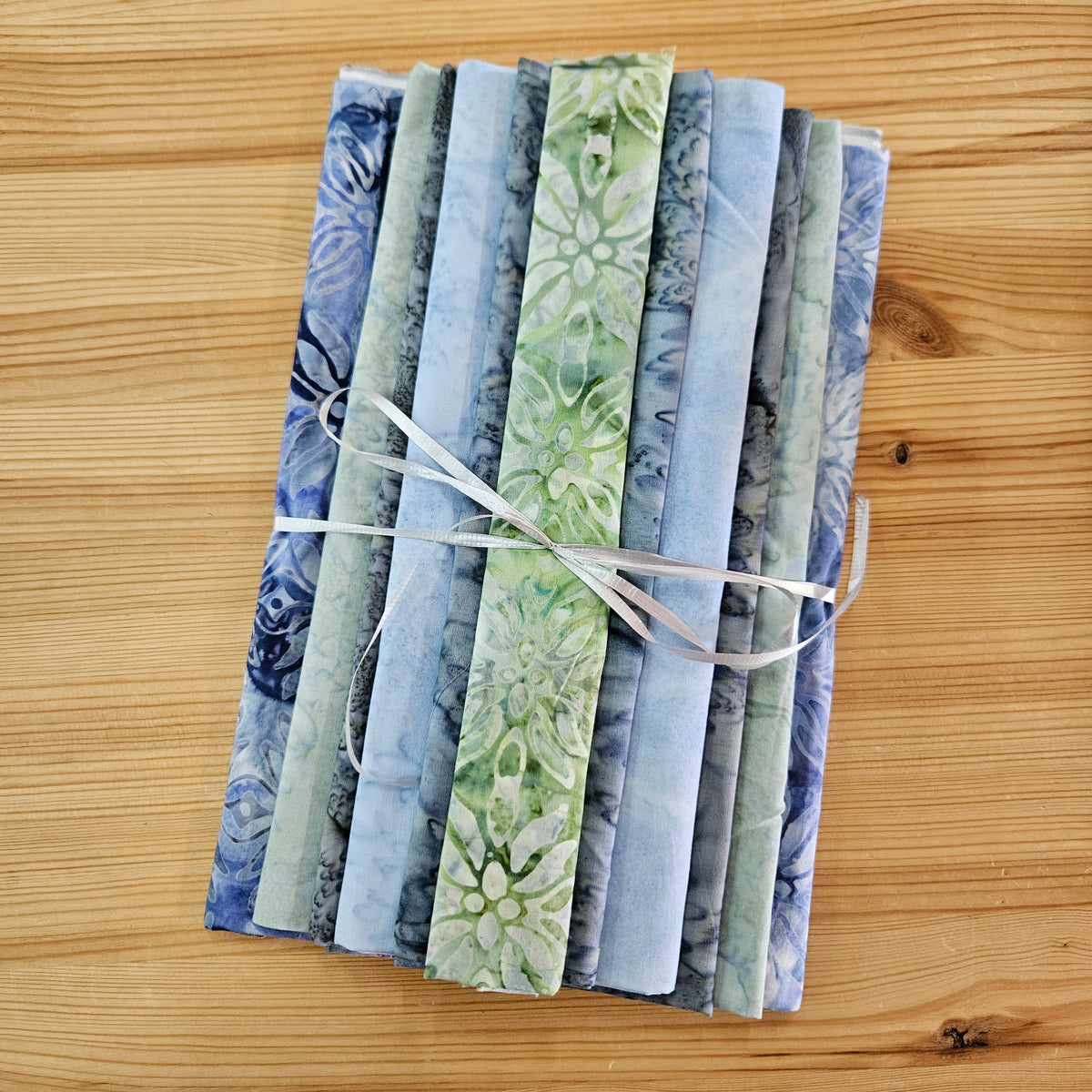 Remnant Craft Fabrics - Blue and Green Batik
