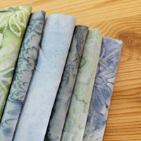 Remnant Craft Fabrics - Blue and Green Batik