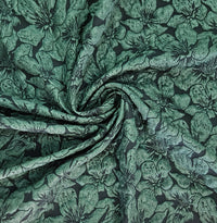Textured Large Green Florals
