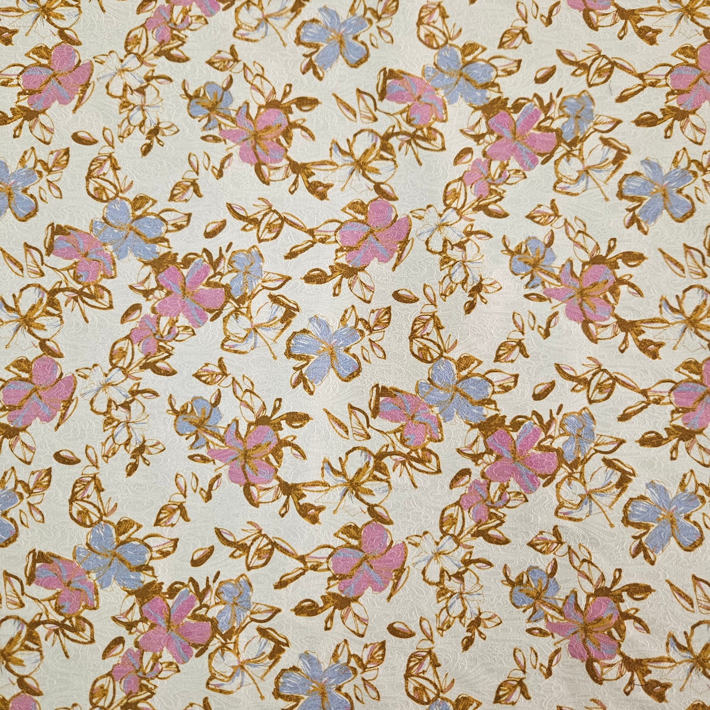 Jacquard - Florals on White