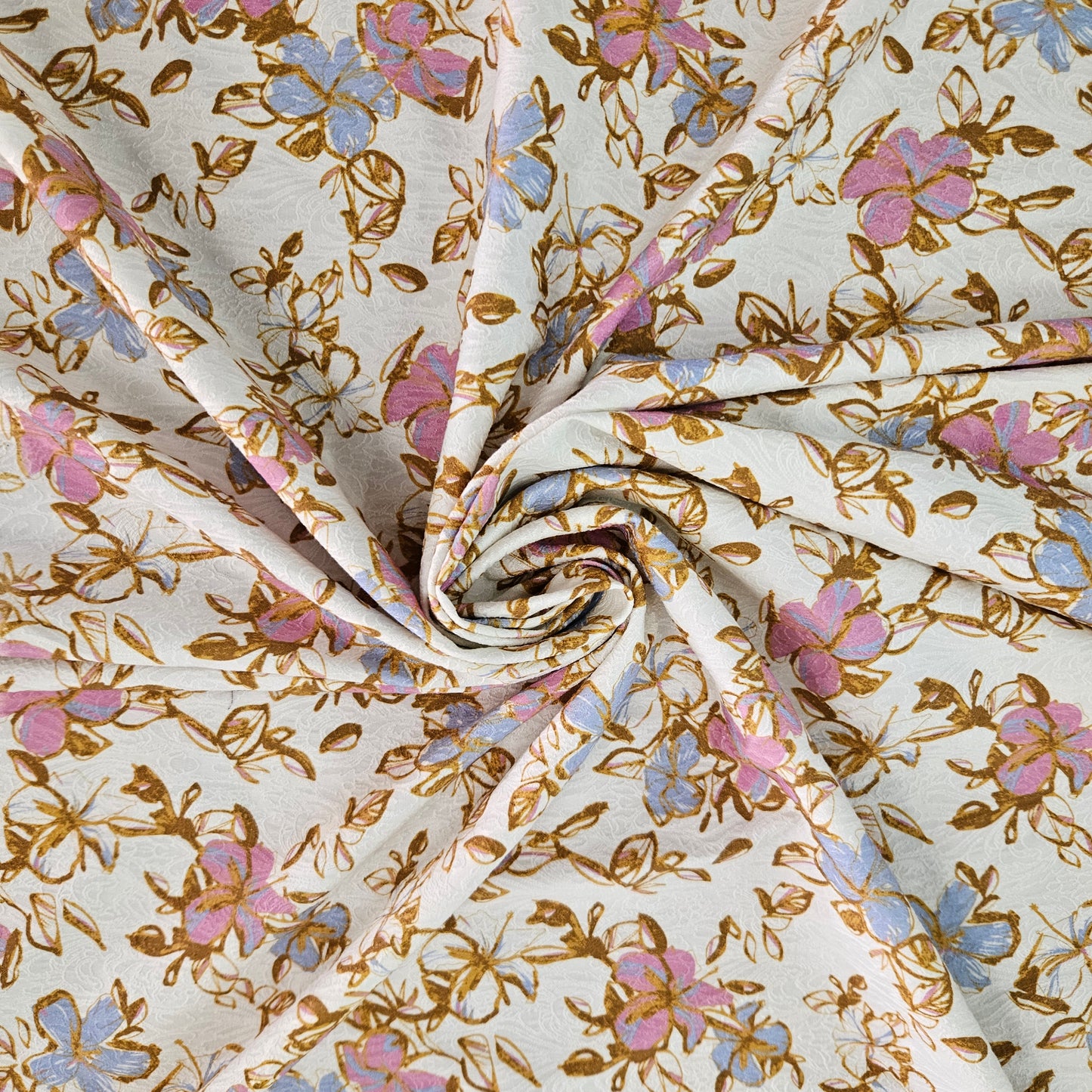 Jacquard - Florals on White