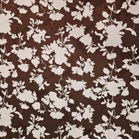 Satin - Pink Florals on Brown