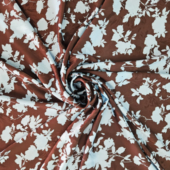 compare product Satin - Blue Florals on Brown