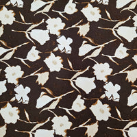 KNIT - Cream Florals on Brown