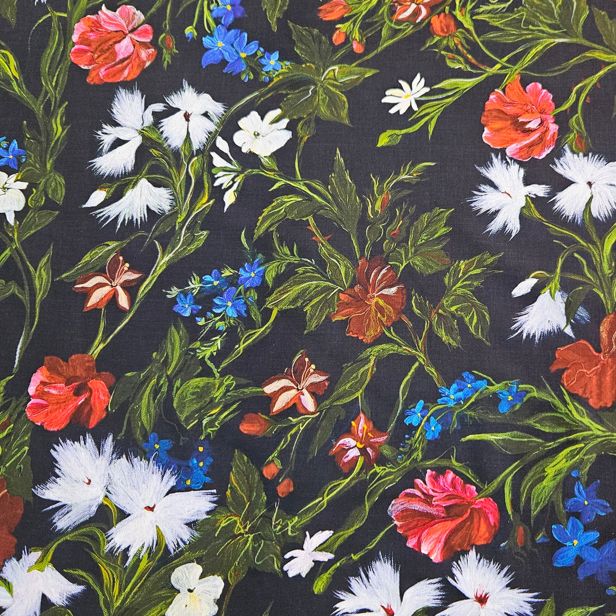 French Revolution - Red, White and Blue Florals