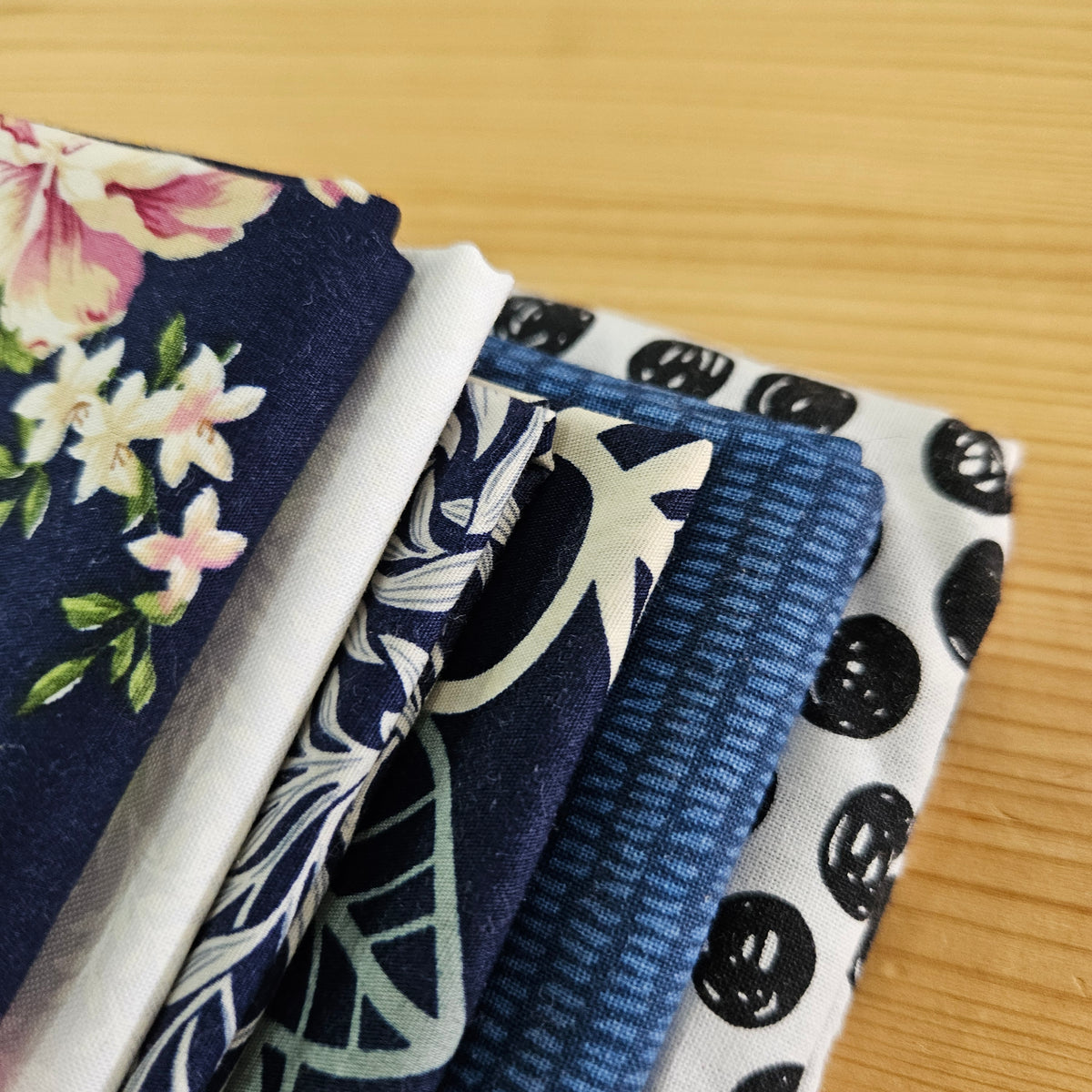 Remnant Craft Fabrics - Deep Blue Hues