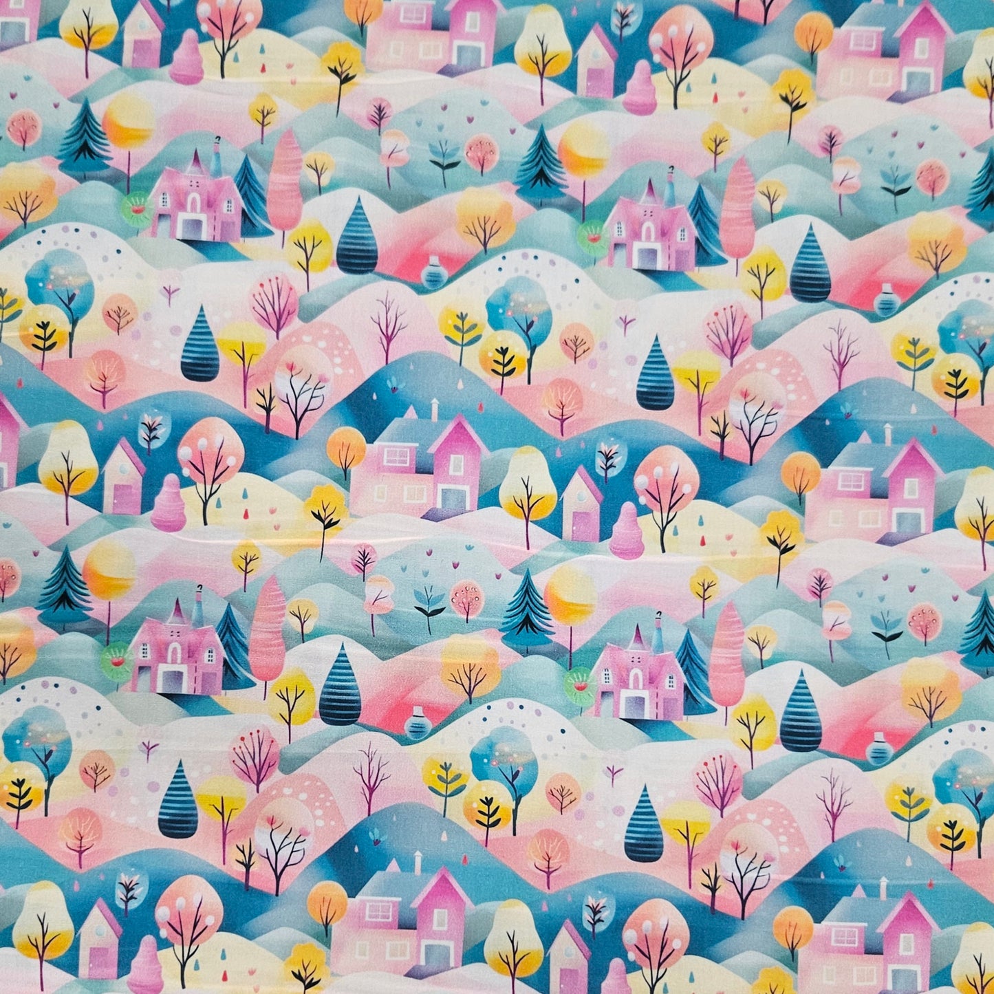 Pastel Village Winter