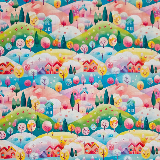 Pastel Village Spring